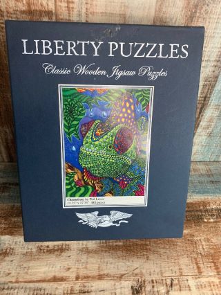Liberty Wooden Jigsaw Puzzle - Chameleon By Phil Lewis 488pcs.  Complete