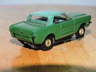 Vintage Aurora Thunderjet Tjet Ford Mustang Olive with Green Roof RARE 4