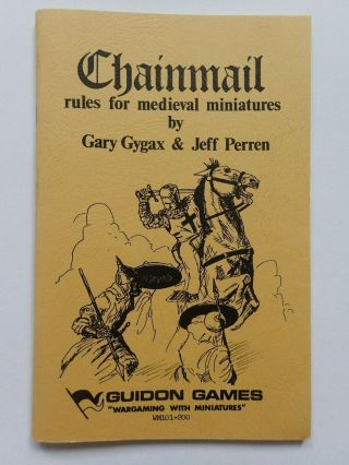 Guidon Games Chaninmail 1st Ed 1971 Gygax Perren Pre Woodgrain Dungeons Dragons