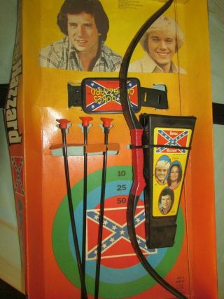 Dukes Of Hazzard Archery Set Bow Arrows Belt Target Opened But All There