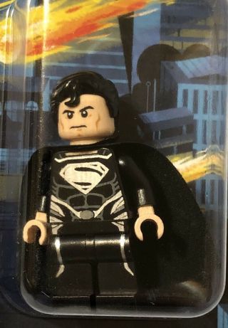 DC Comics Superman Black Suit LEGO Exclusive Comic Con 2013 SDCC Minifigure Rare 2