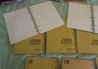 Dukes of Hazzard Spiral Notebooks Orig Price Tag Line 3 Ring 11