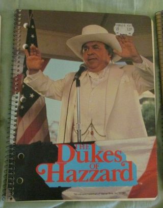 Dukes of Hazzard Spiral Notebooks Orig Price Tag Line 3 Ring 6