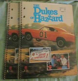 Dukes of Hazzard Spiral Notebooks Orig Price Tag Line 3 Ring 7