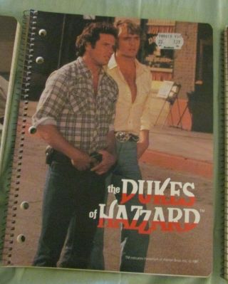 Dukes of Hazzard Spiral Notebooks Orig Price Tag Line 3 Ring 8