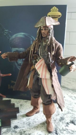 Hot Toys Dx06 Pirates Jack Sparrow On Stranger Tides 1/6 Scale Action Figure