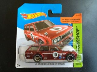 Hot wheels Datsun Bluebird Wagon Treasure Hunt Short Card with Protector 4