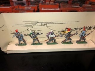 VINTAGE BRITAINS SWOPPET KNIGHT BOX,  WARS OF THE ROSES,  Toy Soldiers UK 3 Extra 6