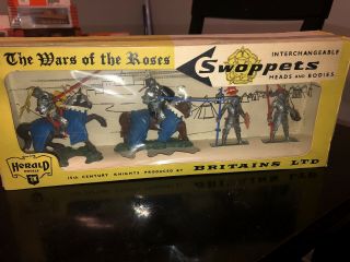 Vintage Britains Swoppet Knight Box,  Wars Of The Roses,  Toy Soldiers Uk