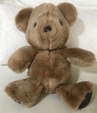 Rare 14” Vintage 1981 Gund Plush Tan Honey Brown Stuffed Teddy Bear Rare