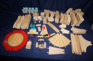 136 Piece Thomas The Train & Other Wooden Railroad Tracks Fisher Price Brio