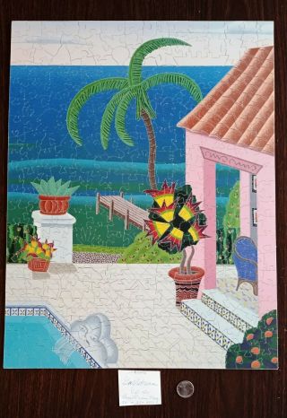 Anne Belle Hand Crafted Wooden Jigsaw Puzzle " Lone Palm Tree " 160