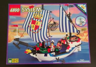 Lego 6280 Pirates Armada Flagship In Box/sealed 1996.  Rare Ship