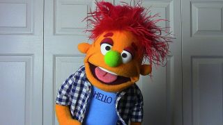 Professional " Orange Guy " Muppet - Style Ventriloquist Puppet