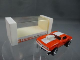 H.  O.  Detroit 1388 Chevy Camaro Orange White Slot Car Hod Aurora T - Jet (g68)