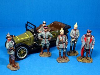 King &country 54mm Ww1 Kaisers Car,  4 Figs Fw013/001/002/003/004 2007 Oop