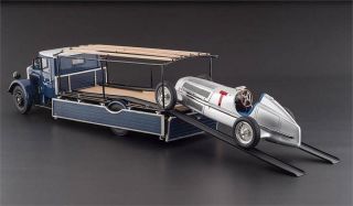 Mercedes - Benz Racing Car Transporter Truck LO 2750 in 1:18 by CMC M - 144 6