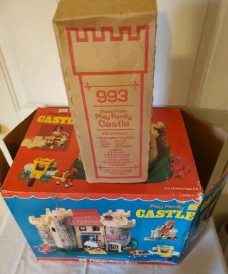 Vintage Complete Fisher Price Little People Castle 993 Box 3