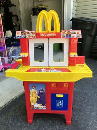 Mcdonalds Drive Thru Playset Kitchen Vintage With Play Food Set