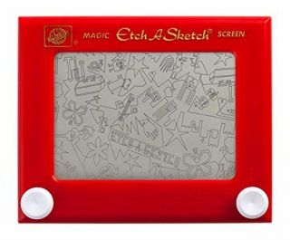 Etch A Sketch Ohio Art Classic Vintage Magic Screen Red Retro Drawing Fun Toy