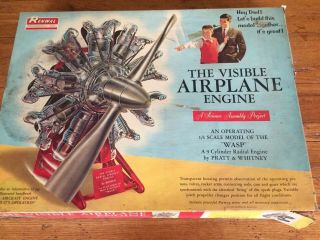 The Visible Airplane Engine Model Kit 1:4 By Renwal Unassembled