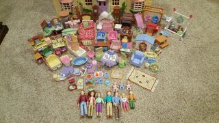 Fisher Price 2005 Vintage Loving Family Grand Mansion Dollhouse W/Accessories 3
