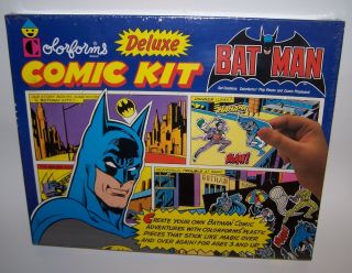 Batman Colorforms Deluxe Comic Kit Comic Playboard Nib No 2382