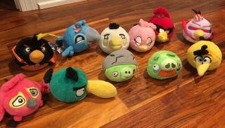Set of 34 Angry Birds Plush Stuffed Animals Star Wars Rio Commonwealth 11.  5 & 5” 2