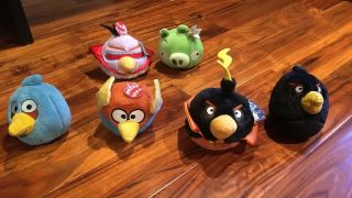 Set of 34 Angry Birds Plush Stuffed Animals Star Wars Rio Commonwealth 11.  5 & 5” 4