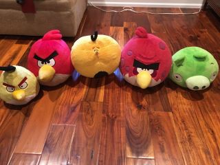 Set of 34 Angry Birds Plush Stuffed Animals Star Wars Rio Commonwealth 11.  5 & 5” 5