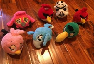 Set of 34 Angry Birds Plush Stuffed Animals Star Wars Rio Commonwealth 11.  5 & 5” 8