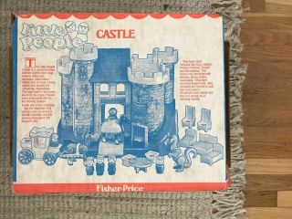Vintage COMPLETE Fisher Price Little People Castle 993 w/ Box,  Dragon 4
