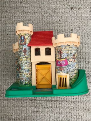 Vintage COMPLETE Fisher Price Little People Castle 993 w/ Box,  Dragon 5