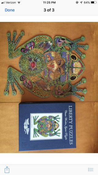 Liberty Classic Wooden Jigsaw Puzzle Frog Exc