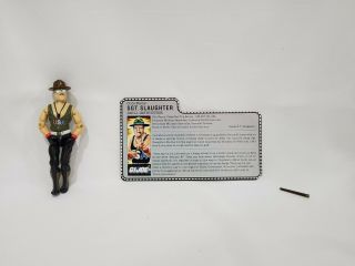 Gi Joe Sgt Slaughter 1985 With Cut File Card And Baton
