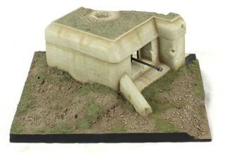 Verlinden Built 1:35 German Bunker Gun Section Wwii Display Vpb2599v1