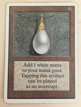 Mtg Unlimited Mox Pearl Magic The Gathering Power 9 1993