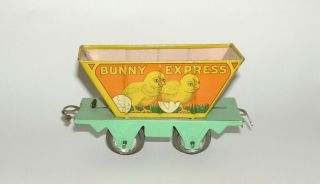 Vintage Marx Tin Litho Bunny Express w/ Two Cars Wind - Up Toy (DAKOTApaul) 10
