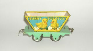 Vintage Marx Tin Litho Bunny Express w/ Two Cars Wind - Up Toy (DAKOTApaul) 11