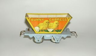 Vintage Marx Tin Litho Bunny Express w/ Two Cars Wind - Up Toy (DAKOTApaul) 7