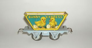 Vintage Marx Tin Litho Bunny Express w/ Two Cars Wind - Up Toy (DAKOTApaul) 8