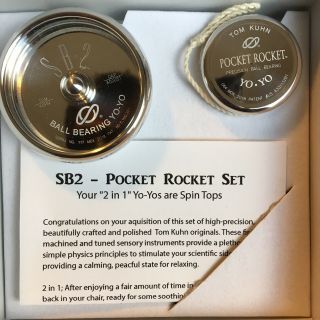 Tom Kuhn Sb - 2 & Pocket Rocket Combo Spin Top Axle Yo - Yo Yoyo