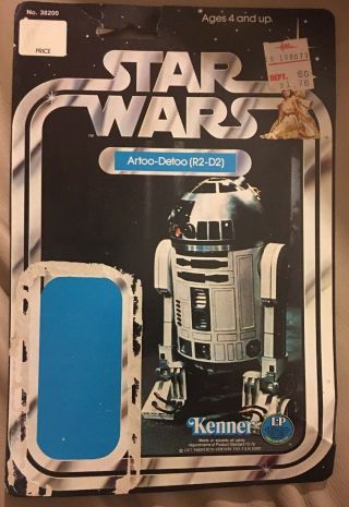 1977 Vintage Star Wars R2 - D2 Action Figure 12 Back A Card Cardback Only