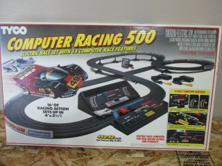 Tyco Computer Racing 500 Raceway HO Slot Car Race Track Race Computer 11