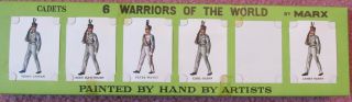 1960s Set of 6 CADETS Marx Warriors of the World Set 3