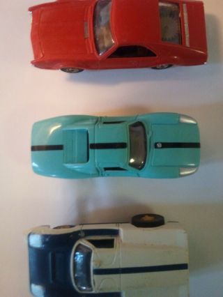 3 Vintage Aurora Ho Slot Cars Porsche Mclaren Toronado In The Boxes