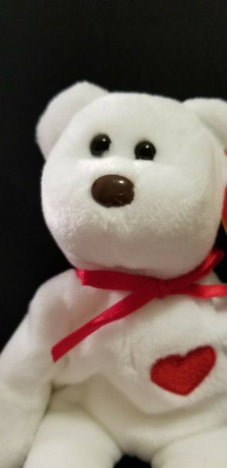 TY Beanie Baby Valentino the Bear 1993 With Tag Errors 3