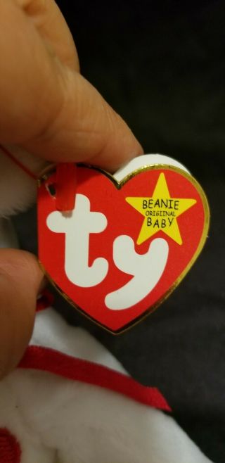 TY Beanie Baby Valentino the Bear 1993 With Tag Errors 8