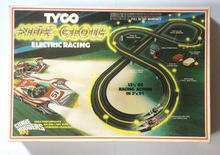 Vintage Tyco Nite Glow Electric Racing Curve Huggers Hp2 1977 Htf