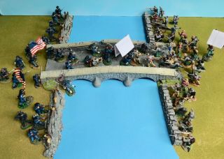 Conte Collectables K&c 54mm American Civil War Burnside Bridge Diorama Oop